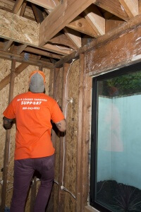 911 Insulation Technician At A Residential Job Site in San Diego