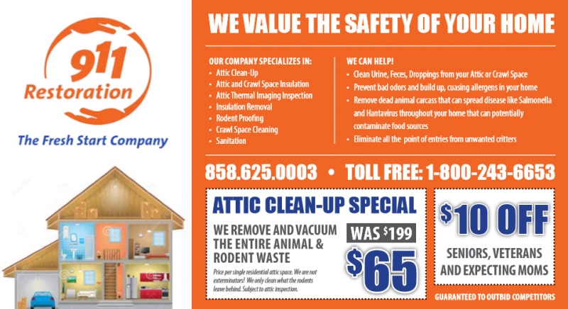 911 Attic Services promo